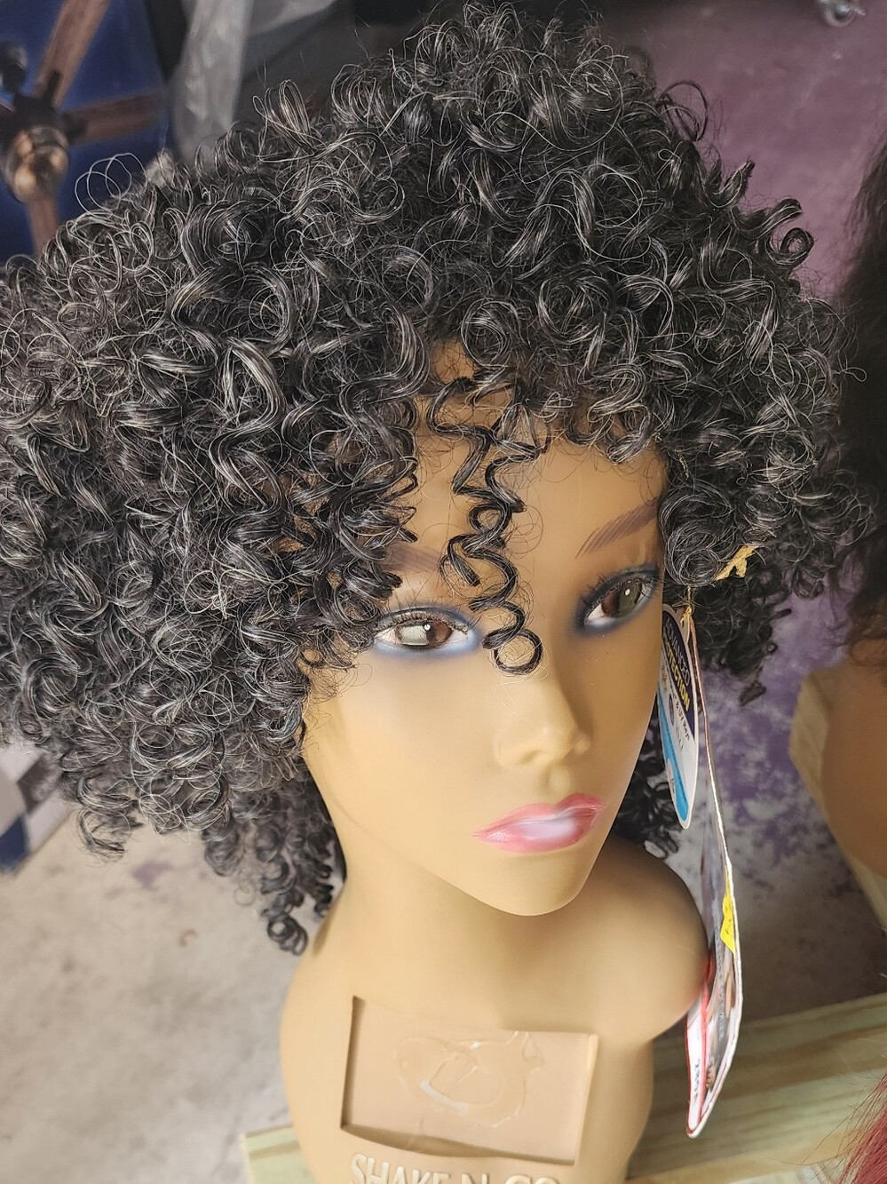 Bobbi Boss Active M1008 Haddie Curly Short Afro Wig -  Color 280A